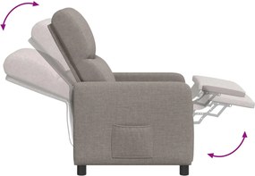vidaXL Κάθισμα μασάζ Taupe Πολυεστέρας