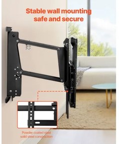 VEVOR Motorized TV Wall Mount, 32-65 in Electric Fireplace TV Wall Mount Black