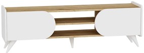 Έπιπλο Τηλεόρασης Mindy 550ARN3454 160x40x45cm Oak-White