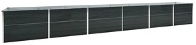 vidaXL Ζαρντινιέρα Υπερυψωμένη Ανθρακί 600x80x77 εκ. Γαλβαν. Χάλυβας