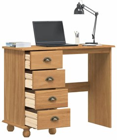 vidaXL Γραφείο ASKIM Καφέ 95 x 40 x 75 εκ. Μασίφ ξύλο πεύκου