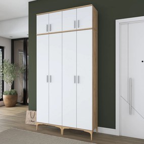 Έπιπλο Εισόδου Καρυδί / Λευκό CUGON 120x37.5x240