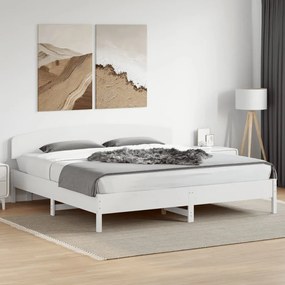 vidaXL Σκελετός Κρεβ. Χωρίς Στρώμα Λευκό 180x200 εκ Μασίφ Πεύκο