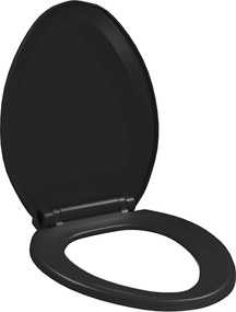 vidaXL Κάλυμμα Λεκάνης με Soft Close &amp; Quick Release Μαύρο