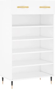 vidaXL Παπουτσοθήκη Λευκή 60 x 35 x 105 εκ. από Επεξεργασμένο Ξύλο