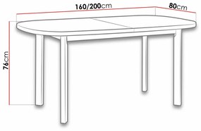 Τραπέζι Victorville 182, Καρυδί, 76x80x160cm, 32 kg, Επιμήκυνση, Πλαστικοποιημένη μοριοσανίδα, Ξύλο, Μερικώς συναρμολογημένο, Ξύλο: Οξιά | Epipla1.gr
