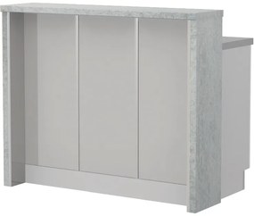 Πάγκος νησίδας Modena-Μήκος: 120 εκ.-Γκρι ανοιχτό-Chromix Silver