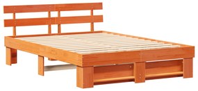 vidaXL Σκελετός Κρεβατιού Καφέ κεριού 160 x 200 cm Ξύλο πεύκου