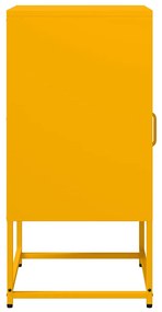 Κομοδίνο ντουλάπι μουστάρδας κίτρινο 36x39x78 cm - Κίτρινο