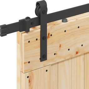 vidaXL Συρόμενη Πόρτα NARVIK 85 x 210 εκ (152,5 εκ) Φυσικό και Μαύρο