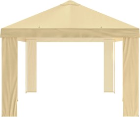 vidaXL Κάλυμμα Γκαζebo 6 x 3 m Κρεμ Πολυεστέρας 190 gsm