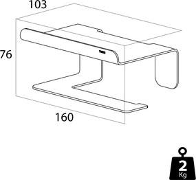 Tiger Colar Χαρτοθήκη με Ράφι Black 1314230746