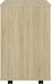 vidaXL Ντουλάπι Τροχήλατο Sonoma Δρυς 46 x 36 x 59 εκ. από Επεξ. Ξύλο