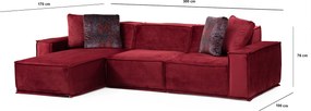 Corner Sofa Lego Corner 8 (Chl-O1-1R) Burgundy