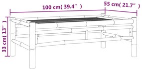vidaXL Τραπεζάκι Κήπου 100 x 55 x 33 εκ. από Μπαμπού
