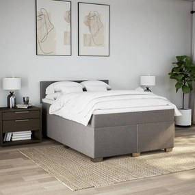 ΚΡΕΒΑΤΙ BOXSPRING ΜΕ ΣΤΡΩΜΑ TAUPE 140X190 ΕΚ. ΥΦΑΣΜΑΤΙΝΟ 3285887