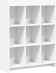 vidaXL Βιβλιοθήκη Λευκό 87,5 x 30 x 111 εκ Επεξεργασμένο Ξύλο