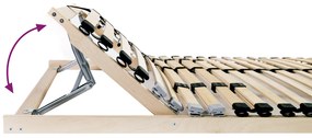 vidaXL Βάση κρεβατιού με λάμες Καστανό 80 x 190 cm Ξύλο και Μέταλλο