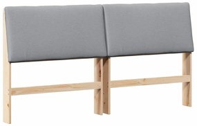 vidaXL Ταπετσαρισμένο κεφαλάρι Ανοιχτό γκρι 180 cm