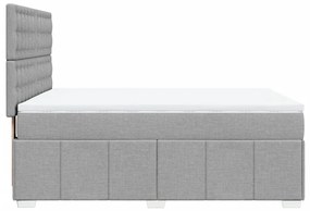 vidaXL Κρεβάτι Boxspring με Στρώμα Αν. Πράσινο 160x200εκ Υφασμάτινο