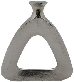 Βάζο Abstract Triagnle 029017 33x5x38cm Nickel Αλουμίνιο