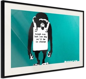 Αφίσα - Banksy: Laugh Now - 45x30 - Μαύρο - Με πασπαρτού