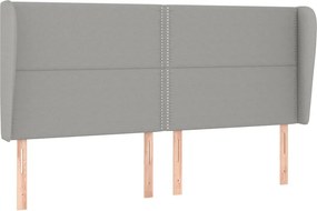 vidaXL Κρεβάτι Boxspring με Στρώμα Ανοιχτό Γκρι 200x200 εκ. Υφασμάτινο
