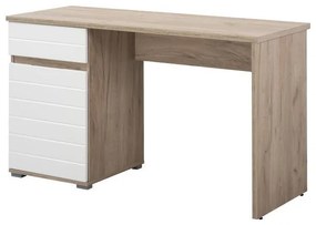 Γραφείο Elan Γκρί Δρύς - Λευκή Λάκα 130x50x75,5 εκ. 130x50x75.5 εκ.