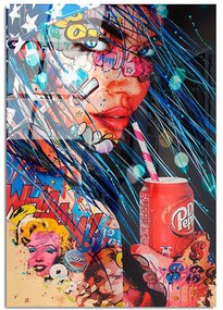 Πίνακας Γυάλινος 123BZM2217 70x100cm Multi Wallity Κάθετοι Glass