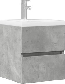 vidaXL Ντουλάπι Νιπτήρα Γκρι Σκυροδ. 41x38,5x45 εκ. Επεξεργασμένο Ξύλο