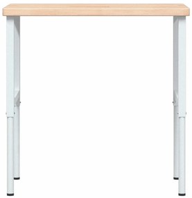 vidaXL Πάγκος Εργασίας Ορθογώνιος 100x60x(73-99,5) εκ Μασίφ Ξύλο Δρυός