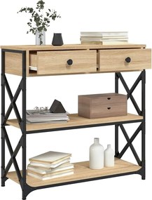vidaXL Τραπέζι Κονσόλα Sonoma Δρυς 75 x 28 x 75 εκ. Επεξεργασμένο Ξύλο