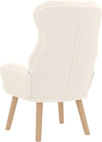 vidaXL Πολυθρόνα Κρεμ 69 x 74 x 93 εκ. Υφάσματος Sherpa