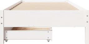 vidaXL Σκελετός Κρεβ. Χωρίς Στρώμα Λευκό 90x190 εκ Μασίφ Πεύκο