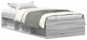 vidaXL Πλαίσιο Κρεβατιού Γκρι Sonoma 100x200 εκ.