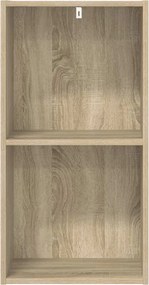 vidaXL Βιβλιοθήκη με 2 Ράφια Sonoma Δρυς 40x30x76,5 εκ. Επεξ. Ξύλο