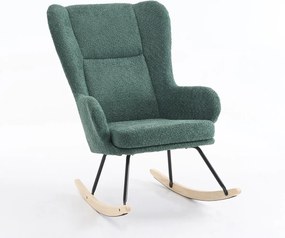 Κουνιστή Πολυθρόνα Μπουκλέ (69x93x101) Spitishop Ancona Green