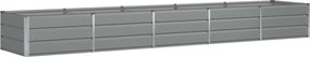 vidaXL Γλάστρα Ανοιχτό γκρι 400 x 80 x 45 cm Ατσάλι