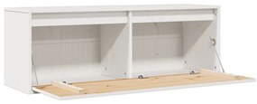 vidaXL Ντουλάπι Τοίχου Λευκό 100 x 30 x 35 εκ. από Μασίφ Ξύλο Πεύκου