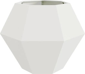 vidaXL Γλάστρα 2 pcs Λευκό 100 x 100 x 80 εκ Ατσάλι