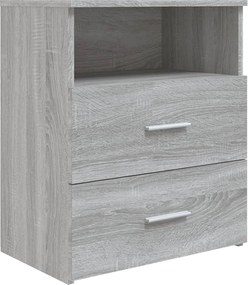 vidaXL Κομοδίνα 2 τεμ. Γκρι Sonoma 50 x 32 x 60 εκ.