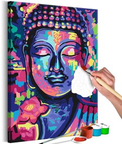 Πίνακας ζωγραφικής με αριθμούς πολύχρωμος Βούδας - 40x60
