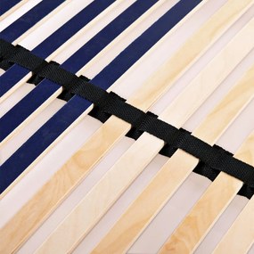 vidaXL Τελάρο Κρεβατιού με 42 Σανίδες &amp; 7 Ζώνες 120 x 200 εκ.