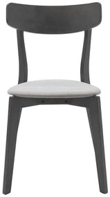 Καρέκλα Toto pakoworld ξύλο rubber wood rustic grey-ύφασμα γκρι