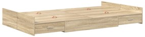 vidaXL Κρεβάτι με αποθηκευτικό χώρο Sonoma Δρυς 120 x 200 cm