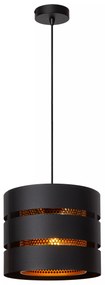 Φωτιστικό Κρεμαστό Lucide 21433-01-30 ROSAS Μαύρο Ματ (Black Mat)|Χρυσό Χρώμα (Gold Coloured)