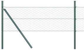 vidaXL Εξάγωνο Φράγμα Πράσινο 0.4x50 μ Χάλυβας