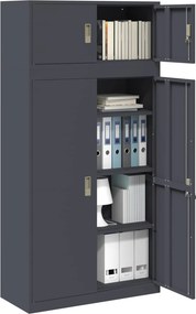 vidaXL Ντουλάπι αποθήκευσης 2 τμχ. Ανθρακί 90 x 40 x 180 cm Ατσάλι