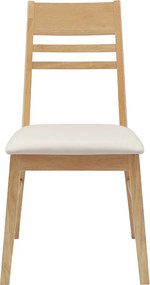 vidaXL Καρέκλες φαγητού 2 pcs Φυσικό 43 x 54 x 89 εκ.