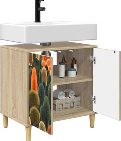 vidaXL Ντουλάπι Μπάνιου ZAANDAM Sonoma 60 x 40 x 60 εκ